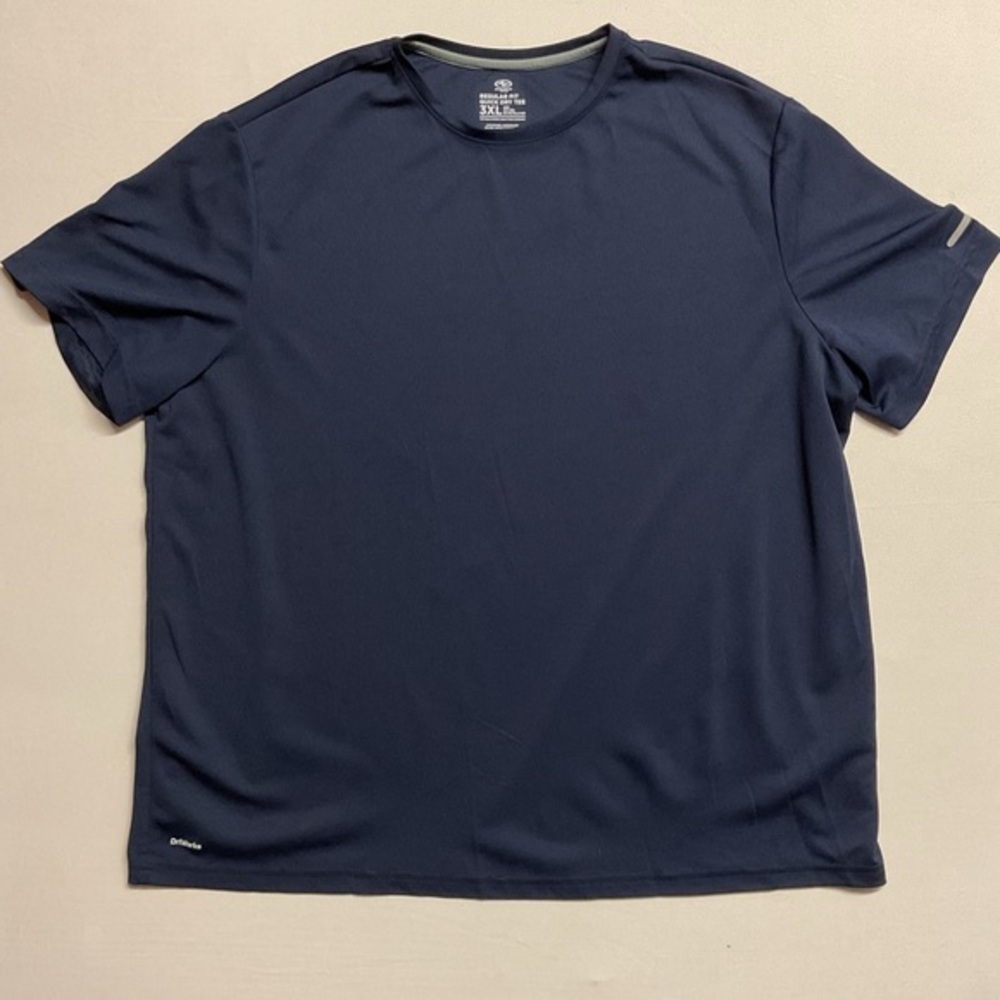 Athletic Works Blue Regular Fit Quick Dry Tee